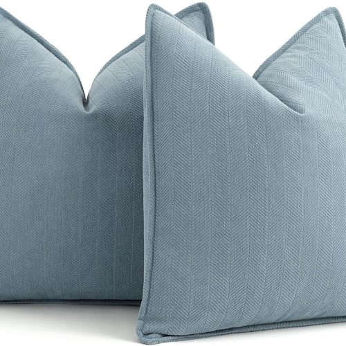Throw pillow covers set of 2 chenille pillow covers with elegant design soft and luxurious decorative throw pillows for couch, bed, and home decor.