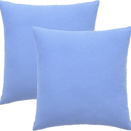 Pack of 2 cotton pillow covers decorative square throw pillowcase soft solid cushion case for spring summer easter sofa bedroom car.
