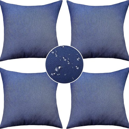 Outdoor pillow covers waterproof throw pillow covers set of 4 decorative throw pillows for patio furniture couch.