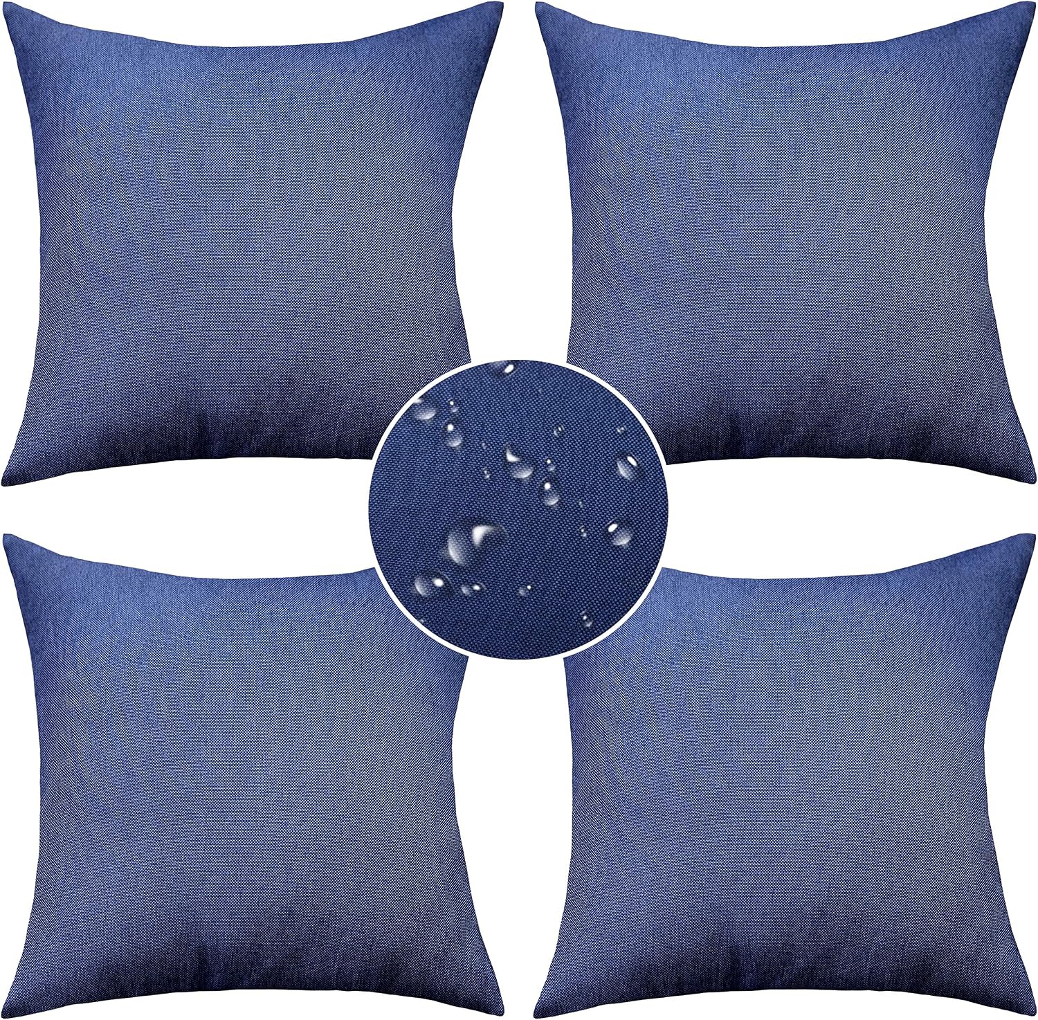Outdoor pillow covers waterproof throw pillow covers set of 4 decorative throw pillows for patio furniture couch.